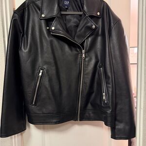 GAP Classic Black Leather Jacket